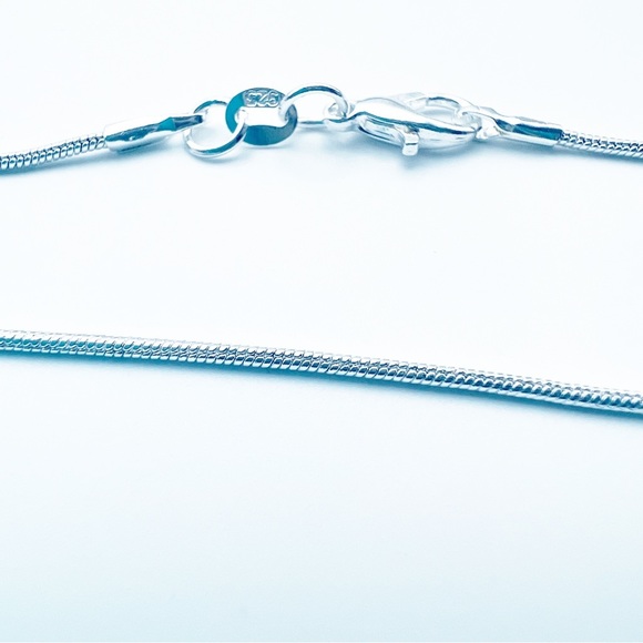 *SOLD*LARGE Chunky Chrysocolla Gemstone Pendant Necklace Sterling Silver 925 New - Picture 8 of 8